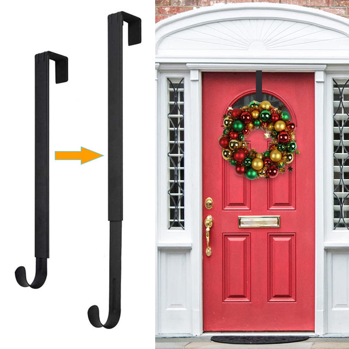 Wreath Hanger,Christmas Decorations Adjustable Wreath Hanger for Front Door | Over The Door Hooks Organizer 20 lbs, Home Decor from 14.9-25" Larger Doors Wreaths Hanger Halloween Xmas Decorations Hook