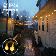 JMEXSUSS 100 LED Globe String Lights Indoor Bedroom, 33ft Fairy Lights | Connectable Warm White Christmas Light Plug in with Remote, 8 Modes Hanging Fairy Lights for Diwali Classroom Room Party Home
