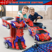 BLUEJAY Transform RC Cars for Boys 3-12, 2.4Ghz Remote Control Car | 1:18 Scale Transforming Robot, One-Button Deformation 360° Rotation Car Toy Gifts for Boys