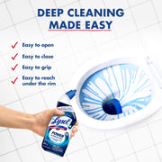 Lysol Toilet Bowl Cleaner Clinging Gel, Power, 24 oz, 2 Pack | Disinfecting, Sanitizing, Deodorizing, Septic Safe, Bleach Free, For Toilet Rings, Limescale, & Hard Water, Bathroom Cleaner