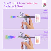 SAVILAND 2026 Airbrush for Nails 25 PSI Nail Airbrush Machine | 0.3mm DLC-Coated Nozzle, Flow-Locked Atomization & Steady Output, Dual-Charge Cordless Portable AirBrush for Nail Art