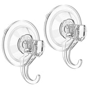 VIS'V Suction Wreath Hanger, Heavy Duty, 22 LB, Large, Clear, 2 Pcs | Removable and Reusable, Clear Invisible Design, Locking Suction Technology, Dual Vacuum Suction, Fit for Smooth Flat Surfaces