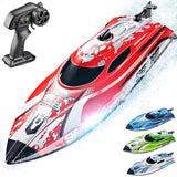 BEZGAR RC Boat TX126-12 Inch Remote Control Boat for Lakes and Pools | 25 KPH High Speed; Waterproof Design; 700mAh Rechargeable Battery; Ideal Toy Boat for Kids Adults; Red