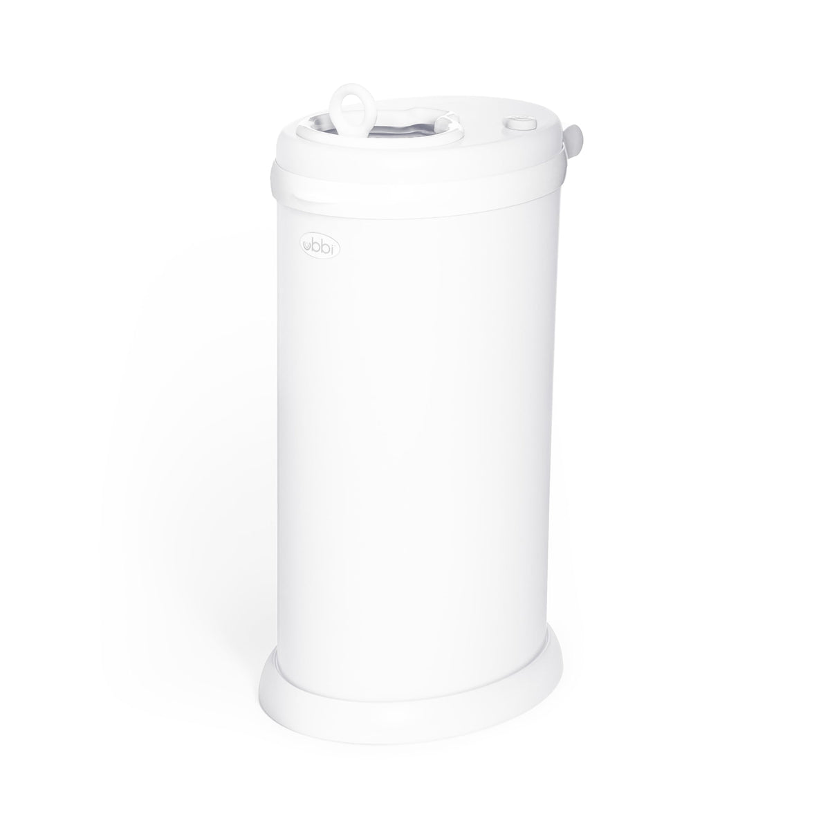 Ubbi Stainless Steel Diaper Pail, No Special Bags, Odor-Locking, White | Award-Winning Registry Must-Have, Childproof Safety Lid with Lock, Holds Up To 55 Newborn Diapers, Modern Nursery Essential