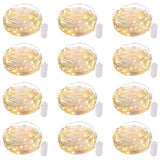 Brightown 12 Pack 7ft Battery Operated LED Fairy Lights for Xmas Decoration | 20 LED Bulbs, Warm White, Waterproof, Flexible Silver Wire, Lovely for DIY Crafts Wedding Table Centerpieces Decoration