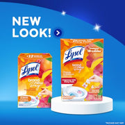 Lysol Click Gel Toilet Bowl Cleaner, Gel Stamp, Mango, 6 Count | Automatic Toilet Bowl Freshening Gel, Toilet Gel Stamps, Septic Safe, Toilet Deodorizer, Bathroom Cleaning Supplies, 18 Weeks