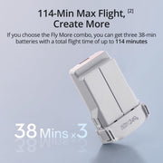 DJI Mini 3 Fly More Combo With DJI RC, 3 Batteries | Lightweight Camera Drone With 4K HDR Video, 114-Min Flight Time, Vertical Shooting, 32800ft (10km) Video Transmission