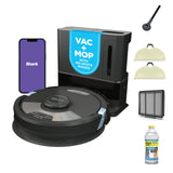 Shark Matrix Plus Robot Vacuum & Mop Combo, 60-Day Self-Emptying, AV2610WA | Matrix Clean Navigation for Carpet, Hard Floors & Pet Hair, HEPA, Sonic Mopping, Anti-Hair Wrap, LiDAR Mapping, Wi-Fi Control