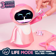 emotoBOT COR-A Interactive Robot Kids’ Toy Touch-and Sound-Responsive Robot | Holiday Stocking Stuffers, Gifts, Presents, Ages 6+, Pink, Movement, LED Face, 100+ Ways to Play