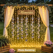 JMEXSUSS 300 LED Remote Control Curtain Lights, Plug in Fairy Curtain Lights Outdoor, Window Wall Hanging String Lights for Bedroom Indoor Dorm Backdrop Wedding Party Patio Christmas Decor, Warm White
