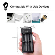18650 Battery Charger for 3.7V/3.6V Li-ion Batteries 26650 18650 21700 14500 16340(RCR123), Ni-MH/Ni-Cd AA AAA C Batteries-Upgraded