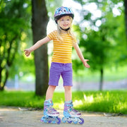 Nattork Girls Inline Skates for Kids Boys, 4 Sizes Adjustable Butterfly Blades Skates with All Light up Wheels - Birthday Gift for Indoor Outdoor Sports
