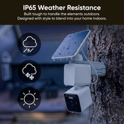 WYZE Solar Cam Pan, 2K Security Cameras Wireless Outdoor, Battery Powered | 360° Pan-Tilt, Battery Powered, 2.4 GHz Wi-Fi camera, AI motion detection, Color night vision, Cameras for home security