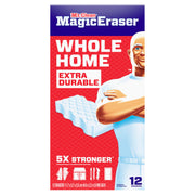 Mr. Clean Magic Eraser, All Purpose Cleaner, Cleaning Scrubber, Wall, Sneaker, Kitchen, Bathroom, Shower Cleaning Supplies, Melamine Pads, Whole Home Extra Durable, 12ct