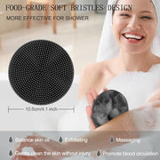 INNERNEED Food-Grade Soft Silicone Body Scrubber Shower Brush, Black
