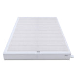 Amazon Basics Smart Box Spring Bed Base, 5-Inch Low Profile Height Mattress Foundation, Sturdy Durable Steel Support, Tool-Free Easy Assembly, Queen, 79" x 59.5" x 5", White