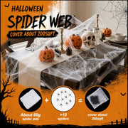 Land Guard 200 sqft Spider Web, Bonus with 10 Artificial Spiders, Fabric Spider Webbing, Cobweb Halloween Decor for Indoor and Outdoor Party Supplies
