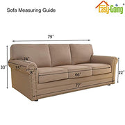 Easy-Going Stretch Couch Covers for Sofa Washable Large Dark Gray | 1-Piece Sofa Covers for 3 Cushion Couch Furniture Protector Couch Slipcover Soft with Elastic Bottom for Kids Pets