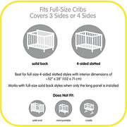 BreathableBaby Breathable Mesh Liner for Full-Size Cribs, Classic 3mm Mesh, White (Size 4FS Covers 3 or 4 Sides)
