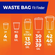 Hefty Ultra Strong 13 Gal Kitchen Trash Bags, Fabuloso Lavender, 80ct