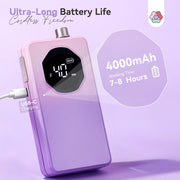 SAVILAND Nail Drill Professional 40000RPM 30S Fast Removal for Acrylic Nail | Low noise running, 4000mAh battery Long-Lasting, Complete drill bit set, Salon&mobile tech use, LCD display, Gradient Purple