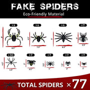 1000 sqft Spider Webs Halloween Decorations with 77 Fake Spiders | Super Stretch Cobwebs for Halloween Indoor and Outdoor Decor