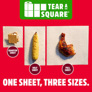 Brawny Tear-A-Square 3-Ply Paper Towels, 6 Double Rolls = 12 Regular Rolls (3 Packs of 2)