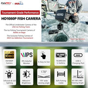 [FishPRO® 2026 Upgrade] NO.1 HD 1080P Underwater Fishing Camera 7'' IPS- w/10,000mAh (Ease to Use) N/DVR Ice Fishing Camera, Fish Finder Camera for Ice Lake Boat Fishing w/USB-C, LED+IR, 82ft