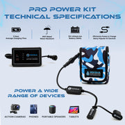 Nocqua Pro Power Kit - 12 Volt Lithium Battery with Charger - 10Ah | Battery Kit for GPS, Fish Finders & Depth Finders, Compact & Portable Kayak Battery Power for Marine Adventure & Kayaks