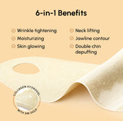 MAREE V Line Lifting Mask - Gold Face Lift Tape & Double Chin Lifting Mask | Collagen mask for neck lifting & tightening, neck wrinkle patches, face lifting tape, chin strap for double chin for women