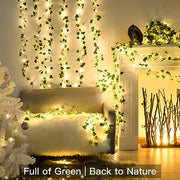 suddus 33FT 100LED Pothos Vine Fairy Lights Battery Operated Copper Wire | String Lights with Remote,Leaf Lights for Bedroom,Dorm,Wedding,Party, Garden,Wedding,Classroom Decor (Warm White)