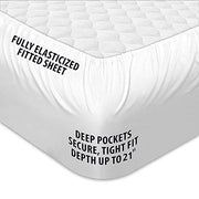 COONP Queen Mattress Topper, Cotton Extra Thick Pillow Top Mattress Pad | 100% Cotton Top Bed Topper Protector, Cooling Mattress Cover for Back Pain, Soft Breathable for Hot Sleeper, White