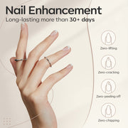 modelones Builder Nail Gel, 7-in-One Clear Builder for Nails, LED Cured | Color Rubber Base Gel Polish Coat Strengthener Thickening Extension Rhinestone Glue in a Bottle for DIY Home Salon