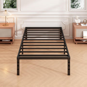 Hafenpo 14 Inch Twin Bed Frame, Under Bed Storage, Black | Sturdy Metal Platform Twin Size, No Box Spring Needed, Heavy Duty, Easy Assembly, Strong Bearing Capacity