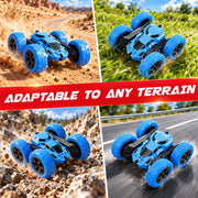Remote Control Car, RC Cars Toys for Kids Ages 6-12, 2.4GHz RC Stunt Truck with 360° Double-Sided Flips, 4WD Off-Road Racing, Christmas Birthday Gifts for 3 4 5 6 7 5-7 6-8 8-10 Year Old Boys Girls