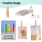 Mr. Pen- Large Wooden Clothes Pins, 2.9 Inch, 50 Pack | Natural Wood Clips for Crafts, Classroom Projects, Hanging Photos, Chip Bags, Decoration, Rust Resistant Spring
