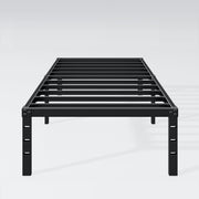Hafenpo 14 Inch Twin Bed Frame, Under Bed Storage, Black | Sturdy Metal Platform Twin Size, No Box Spring Needed, Heavy Duty, Easy Assembly, Strong Bearing Capacity