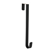 Aeranto Slim Over The Door Wreath Hanger for Front Door, 12" Black 1 Pack | Damage-free wreath holder, Easy to Use and Reusable Door Hook for Christmas, Thanksgiving, Halloween and Daily Décor