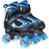 Kids Roller Skates for Boys - Green for Toddler Little Kids Age 4 5 6 7- Adjustable All Light up Wheels Indoor Outdoor Sports Birthday Gift for Son and Grandson