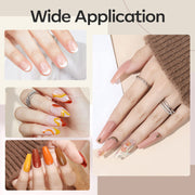 modelones Builder Nail Gel, 7-in-One Clear Builder for Nails, LED Cured | Color Rubber Base Gel Polish Coat Strengthener Thickening Extension Rhinestone Glue in a Bottle for DIY Home Salon