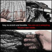 8 Pack Halloween Black Gauze Wall Decor,Outdoor Halloween Fake Spider Web Decorations Webbing,Cobwebs Mesh Spooky Fabric,30X72 in Black Cheesecloth for Haunted House Indoor Creepy Cloth (8, Black)