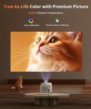 Magcubic HY350MAX Mini Projector, 600 ANSI, 4K Support, Auto Focus | Native 1080P Mini Portable Easy Setup 4-in-1 Auto WiFi 6 •BT5.4 • Android14 Movie Projector for Home Theater Outdoor