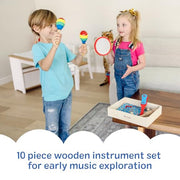 Melissa & Doug Band-in-a-Box Clap! Clang! Tap! - 10-Piece Musical Instrument Set