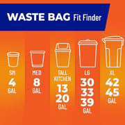 Hefty Ultra Strong 13 Gal Kitchen Trash Bags, White, Lavender Vanilla, 80ct | 13G Tall White Trash Bags with Drawstrings for Kitchen and Home Use, Resists Leaks, Punctures, Rips, Continuous Odor Control
