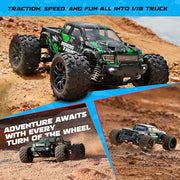 HAIBOXING 18859 1:18 Scale All Terrain RC Car, Hobby 4WD Remote Control Car | 2.4GHz Electric RC Vehicle 36 KPH High Speed 4X4 Waterproof Off-Road RC Truck with Two Rechargeable Batteries for RC Driving