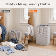 Lifewit 80L Large Laundry Baskets, Laundry Hampers Bags, 2 Pack, Grey | Freestanding, Waterproof, Collapsible Clothes Hamper with Reinforced Handles for Dorm, Laundry Room, Bedroom, Bathroom
