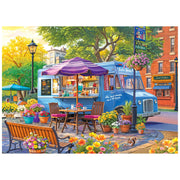 RoseArt Kodak Premium City Food Truck 1000 Piece Jigsaw Puzzle | 26.625" x 19.25" Finished Size, Fully Interlocking Pieces, Bonus Poster Included, Made in USA