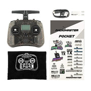 Radiomaster Pocket Hall Gimbal Transmitter Remote Control (ELRS-Charcoal) | Portable Lightweight Built In LED Light Foldable Antenna Mode 2