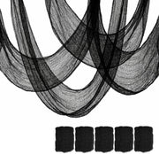 5Pcs Halloween Creepy Cloth Black 30×72inch - Halloween Decorations Clearance - Creepy Spooky Halloween Decorations Outdoor Indoor