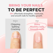 modelones Nail Strengthener and Growth Nail Hardener Pink Nail Polish | Nail Stuff Extra Strong and Growth Nail Repair Damaged Nails Strengthening Polish Ridge Filler for Nails & Toenails 15ML